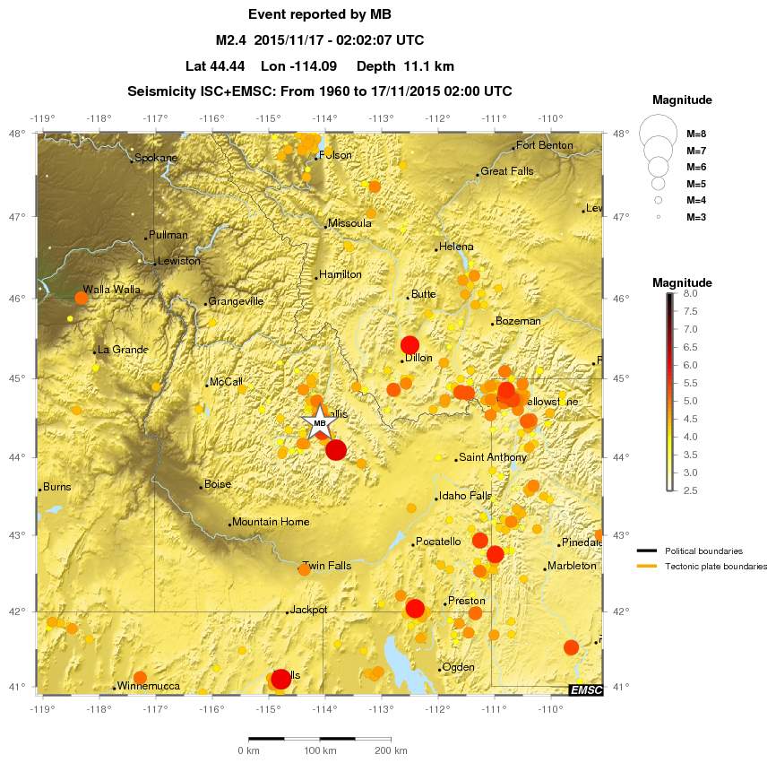 regional magnitude historical seismicity