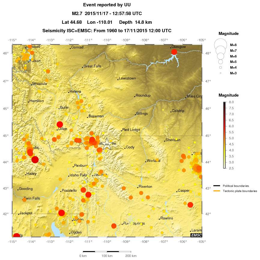 regional magnitude historical seismicity