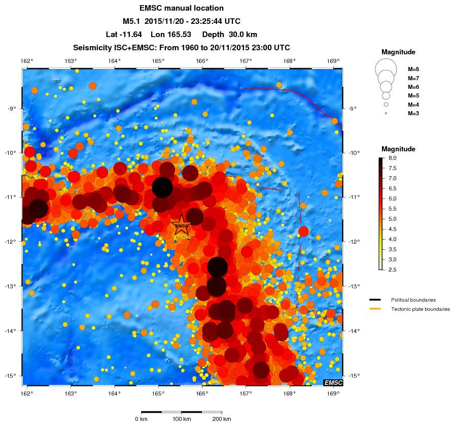 regional magnitude historical seismicity