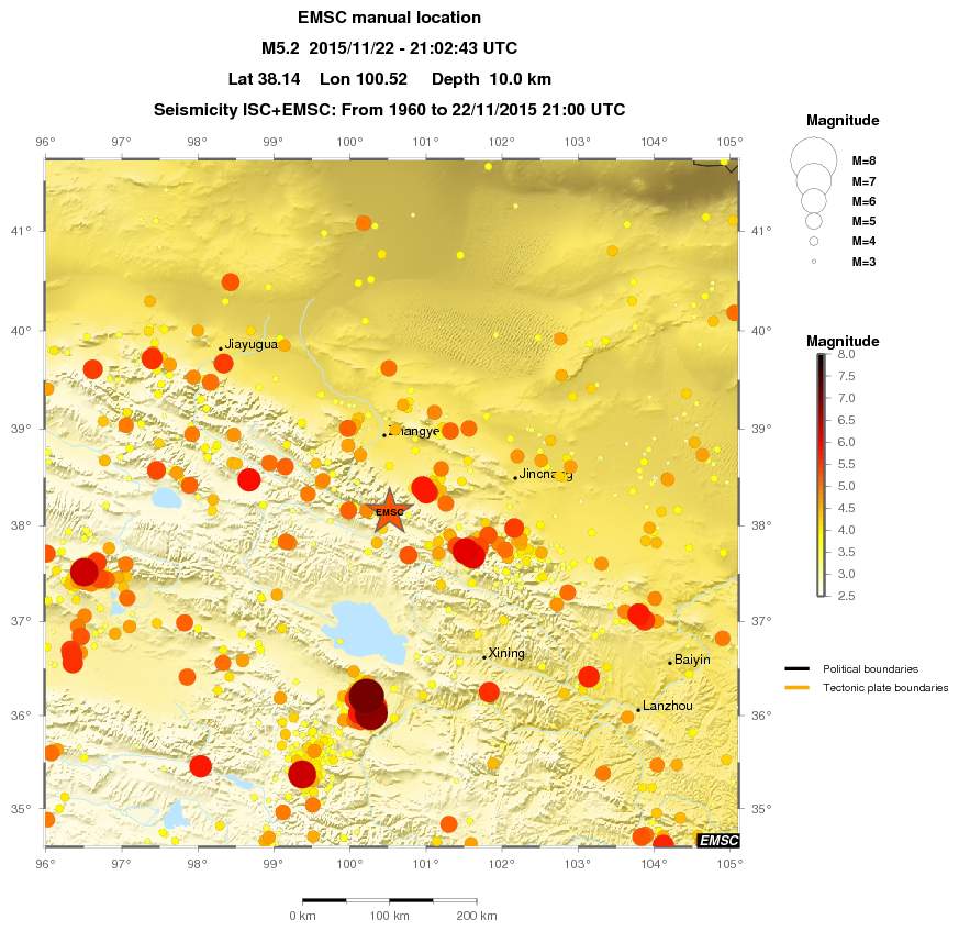 regional magnitude historical seismicity