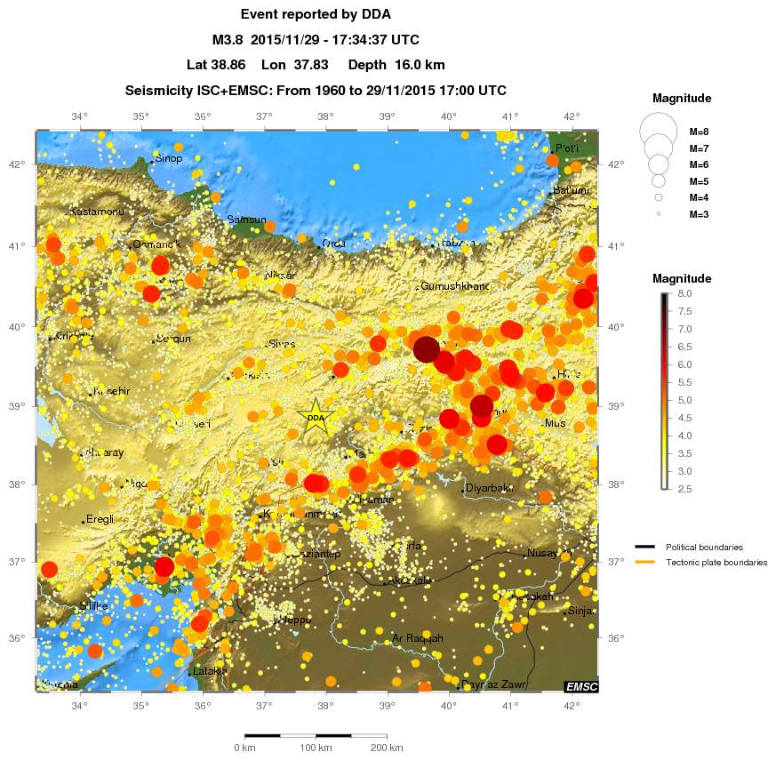 regional magnitude historical seismicity