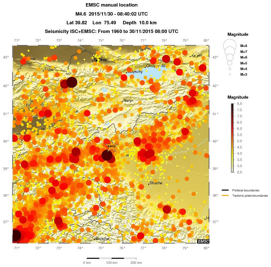 regional magnitude historical seismicity