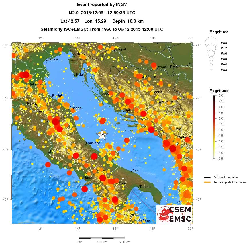 regional magnitude historical seismicity