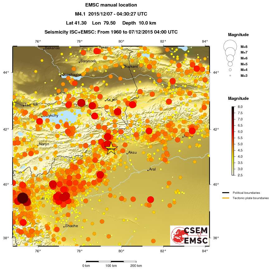regional magnitude historical seismicity