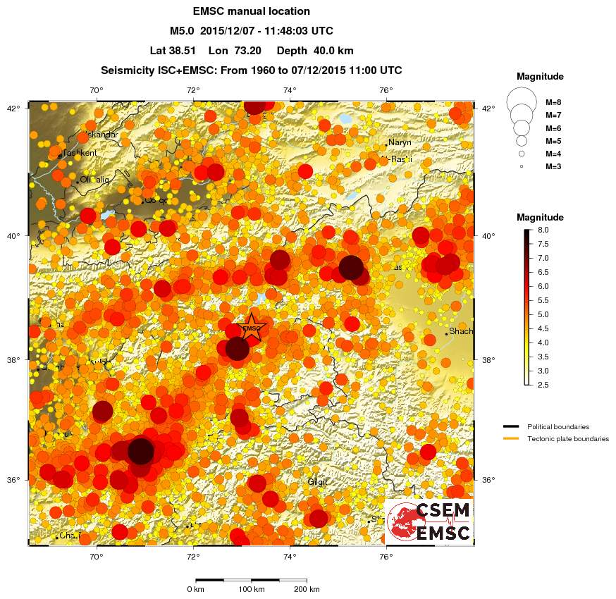 regional magnitude historical seismicity