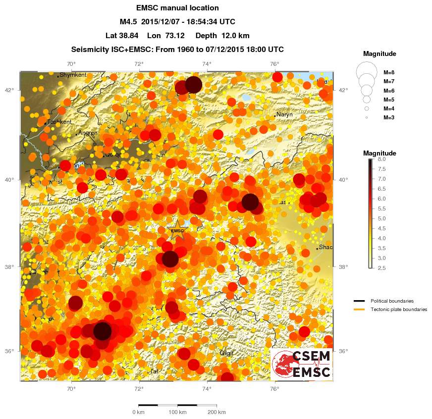 regional magnitude historical seismicity