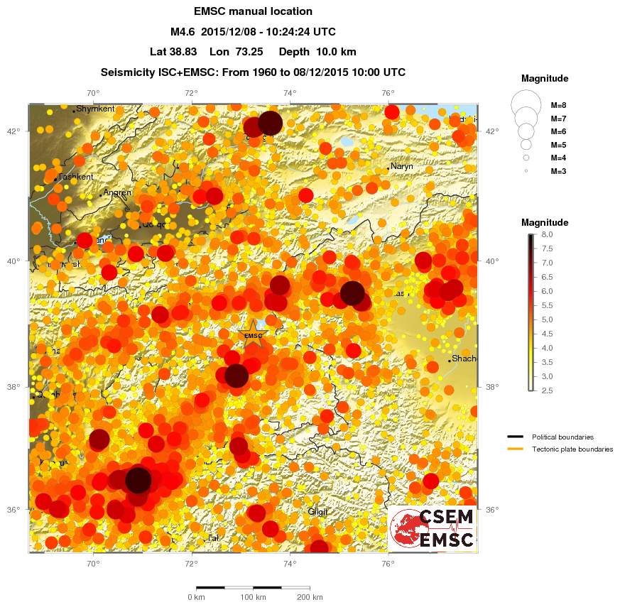 regional magnitude historical seismicity