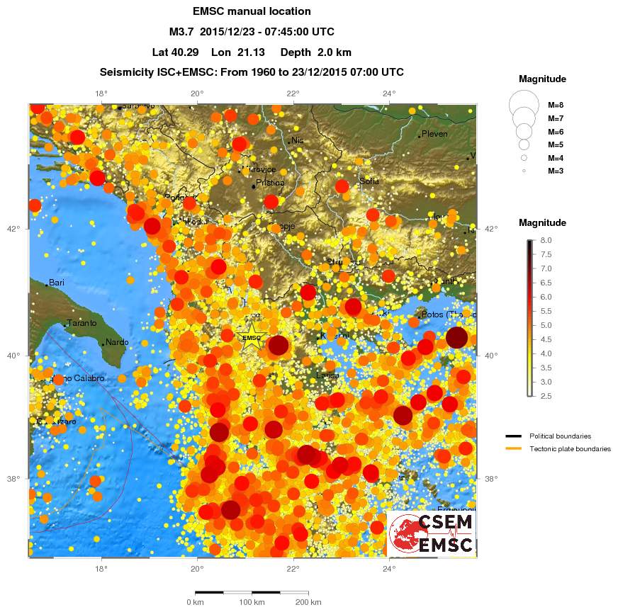 regional magnitude historical seismicity