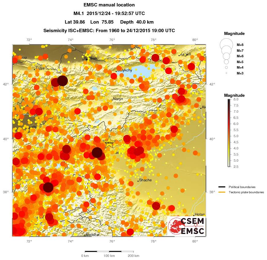 regional magnitude historical seismicity