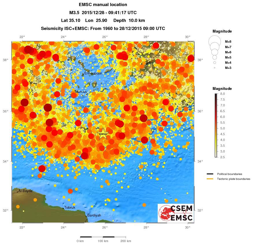 regional magnitude historical seismicity