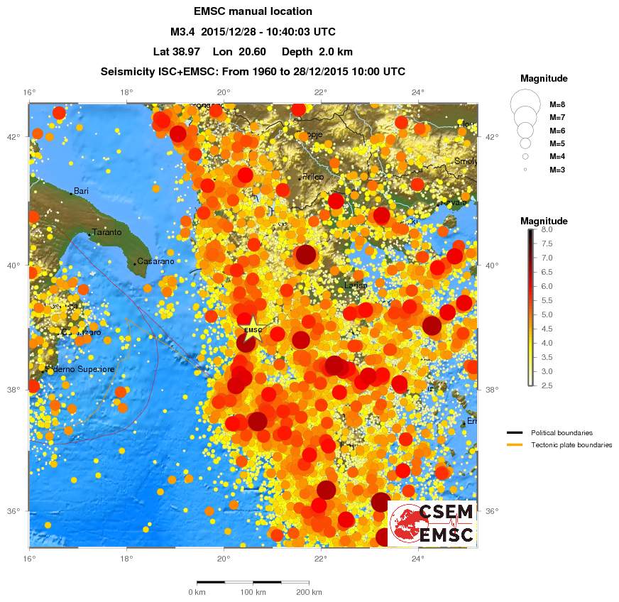 regional magnitude historical seismicity