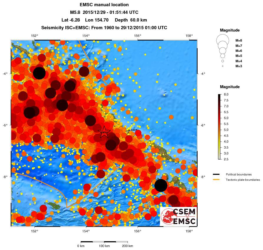 regional magnitude historical seismicity