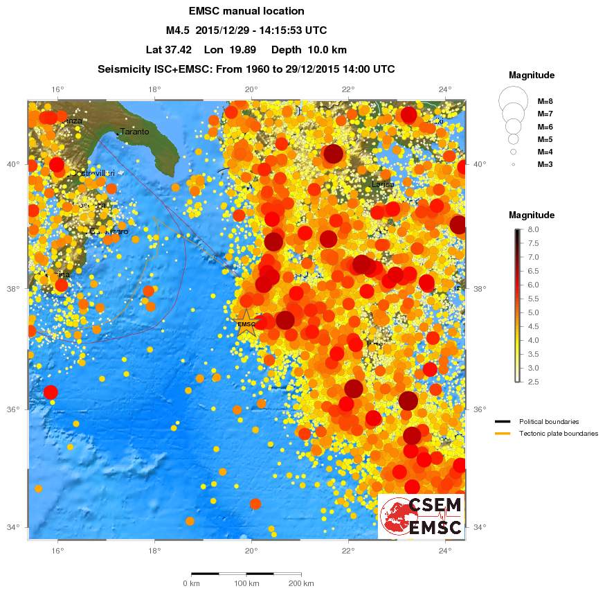 regional magnitude historical seismicity