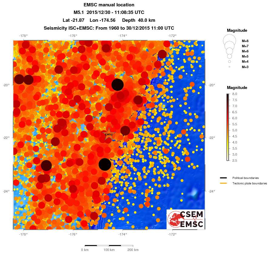 regional magnitude historical seismicity