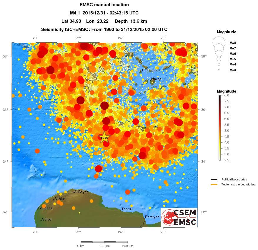 regional magnitude historical seismicity