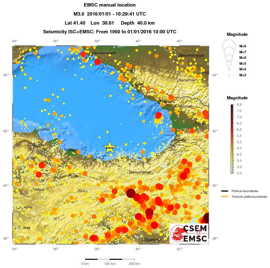 regional magnitude historical seismicity