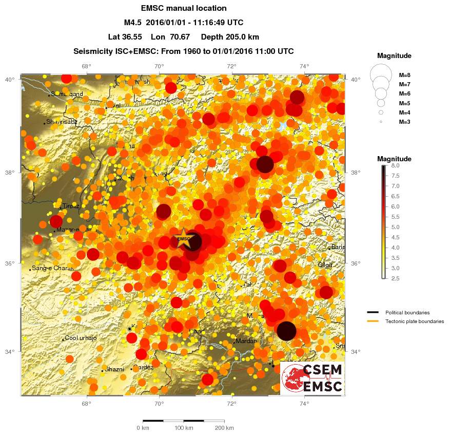 regional magnitude historical seismicity