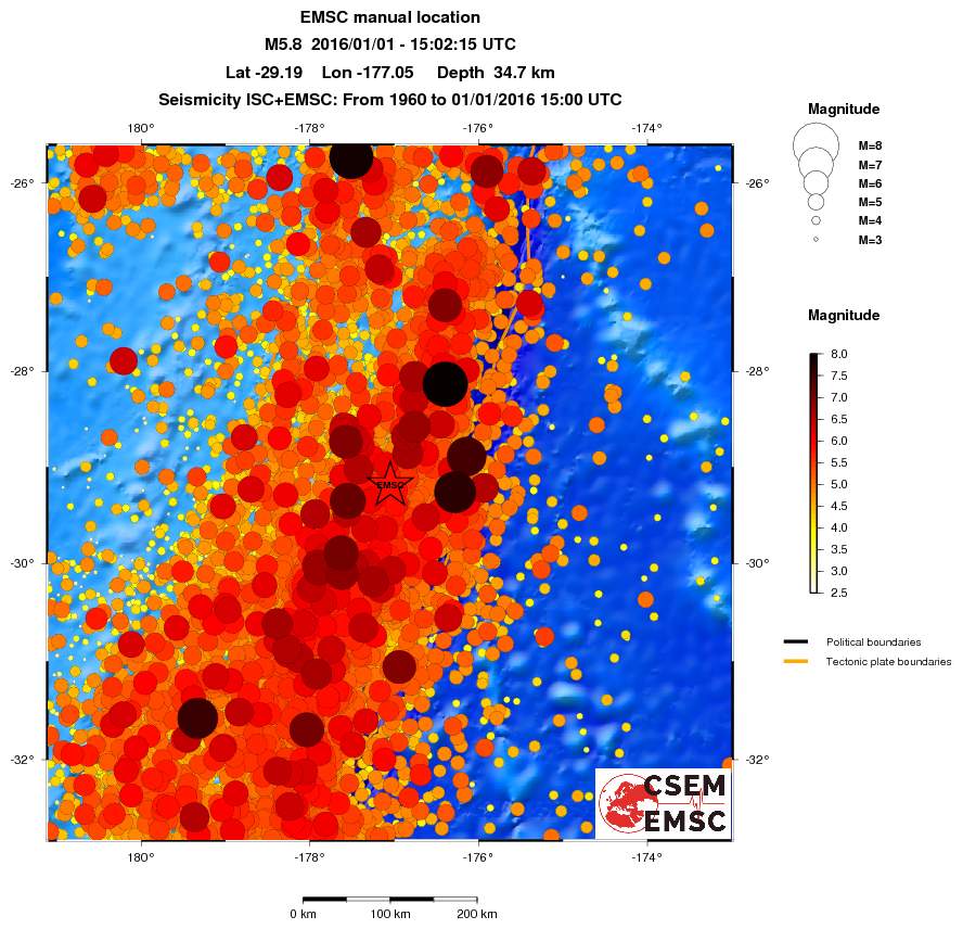 regional magnitude historical seismicity