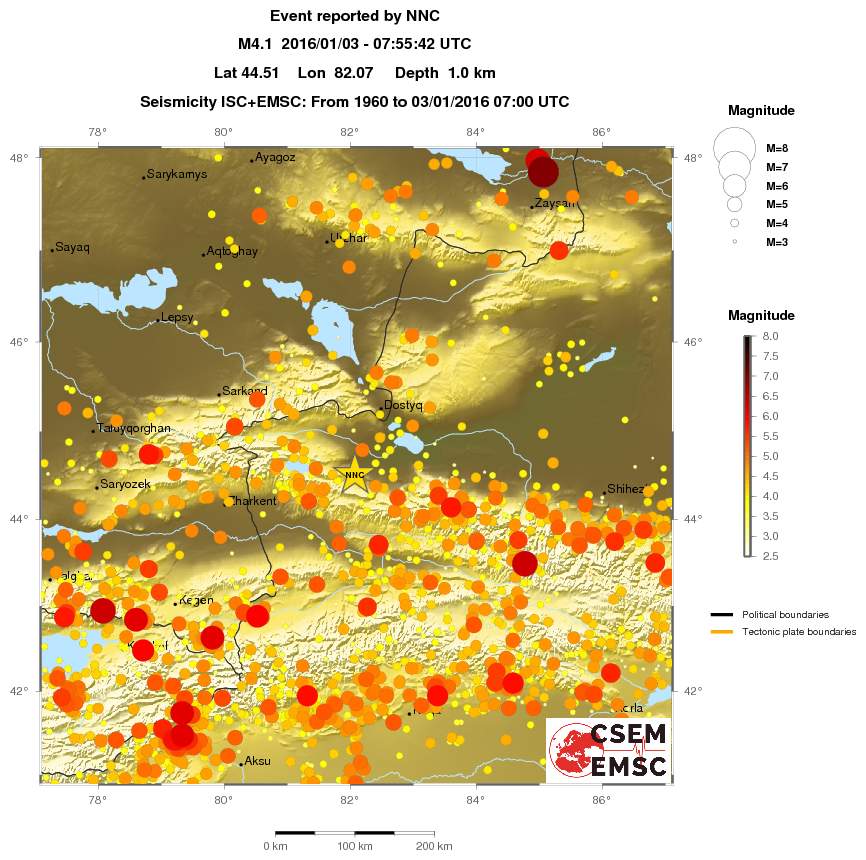 regional magnitude historical seismicity