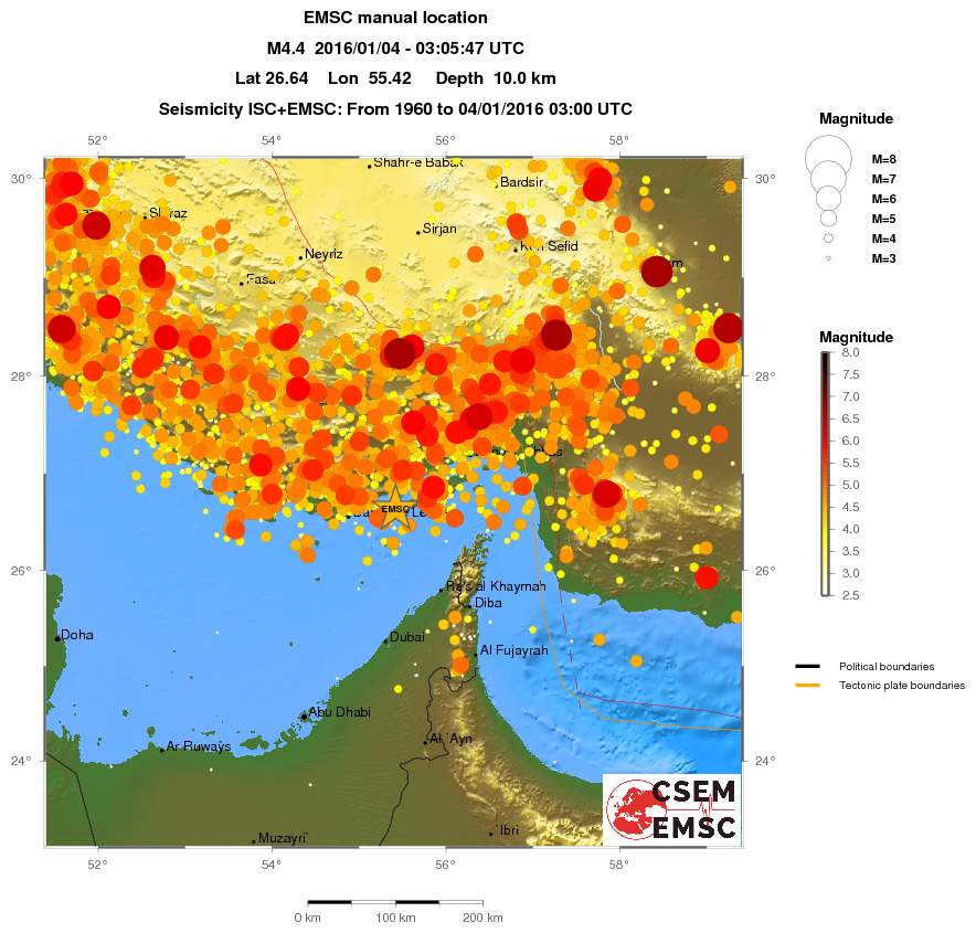 regional magnitude historical seismicity