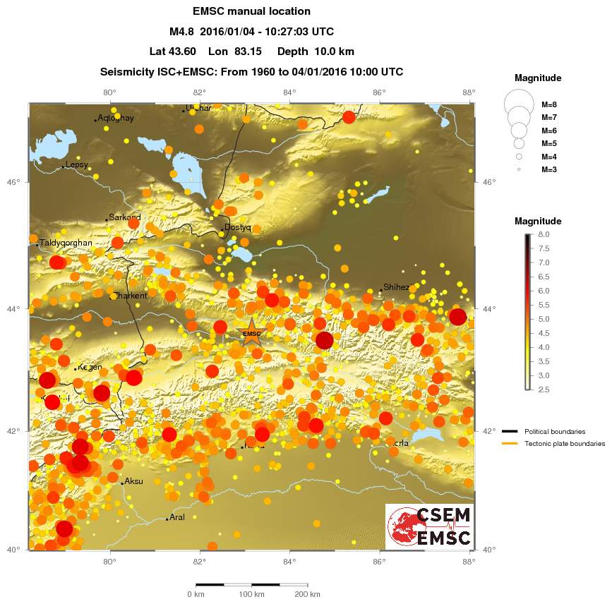 regional magnitude historical seismicity