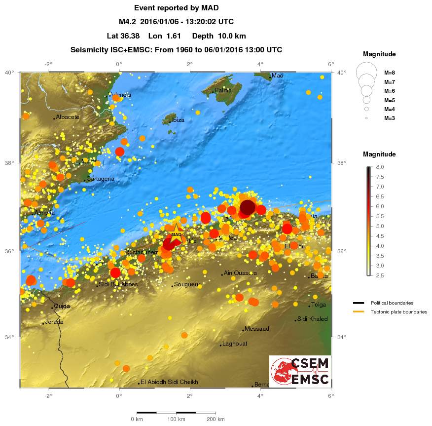 regional magnitude historical seismicity