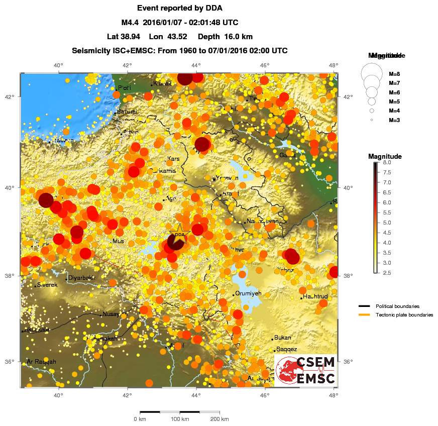 regional magnitude historical seismicity