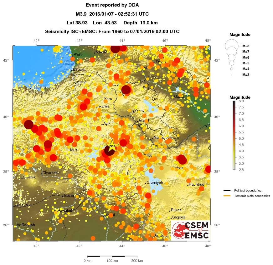 regional magnitude historical seismicity