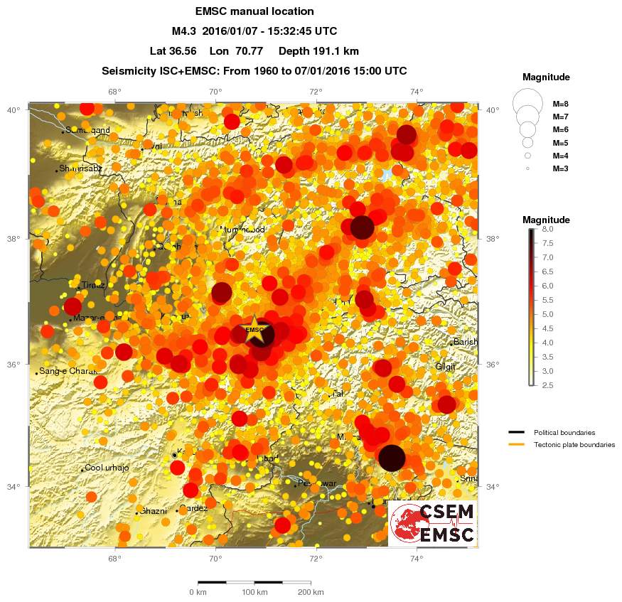 regional magnitude historical seismicity