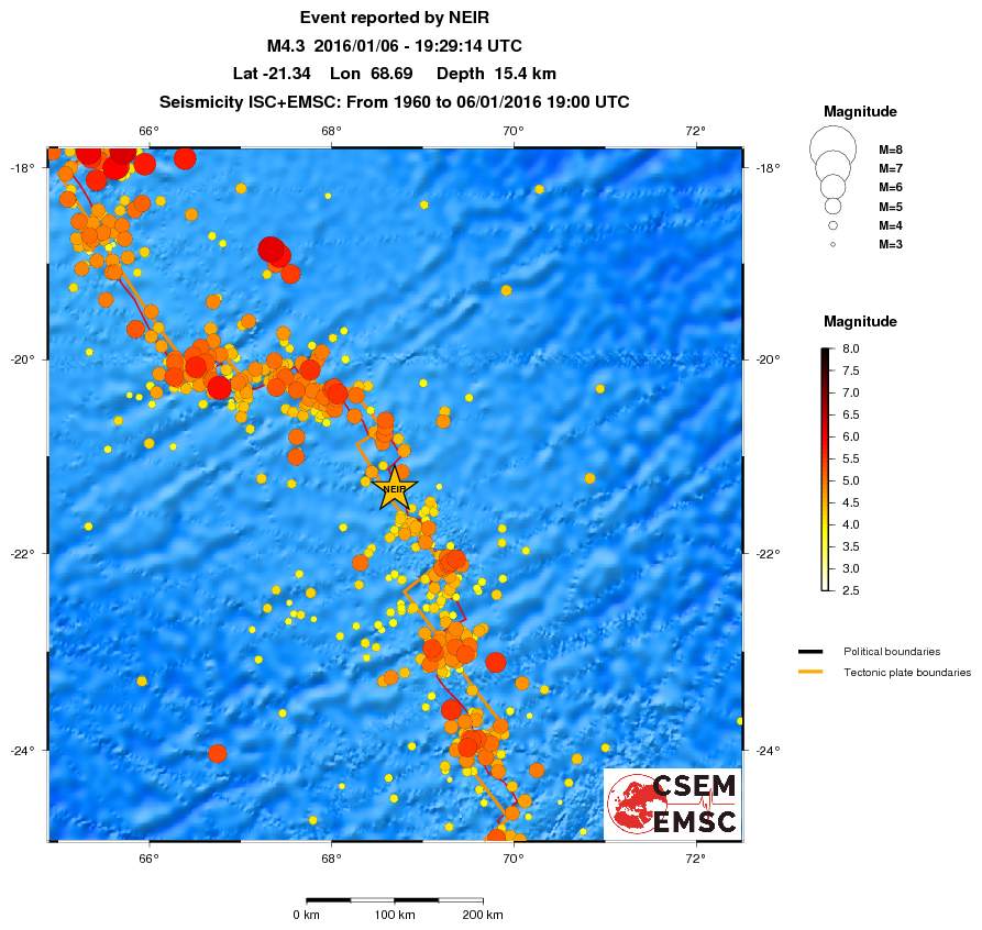 regional magnitude historical seismicity