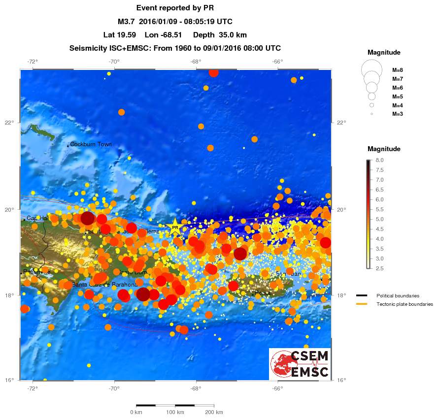 regional magnitude historical seismicity
