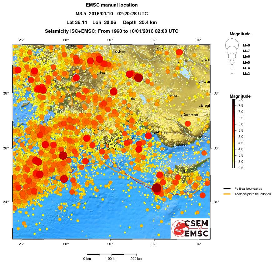 regional magnitude historical seismicity