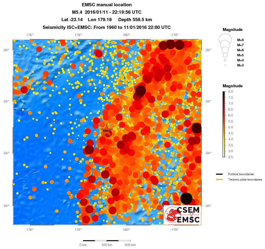 regional magnitude historical seismicity