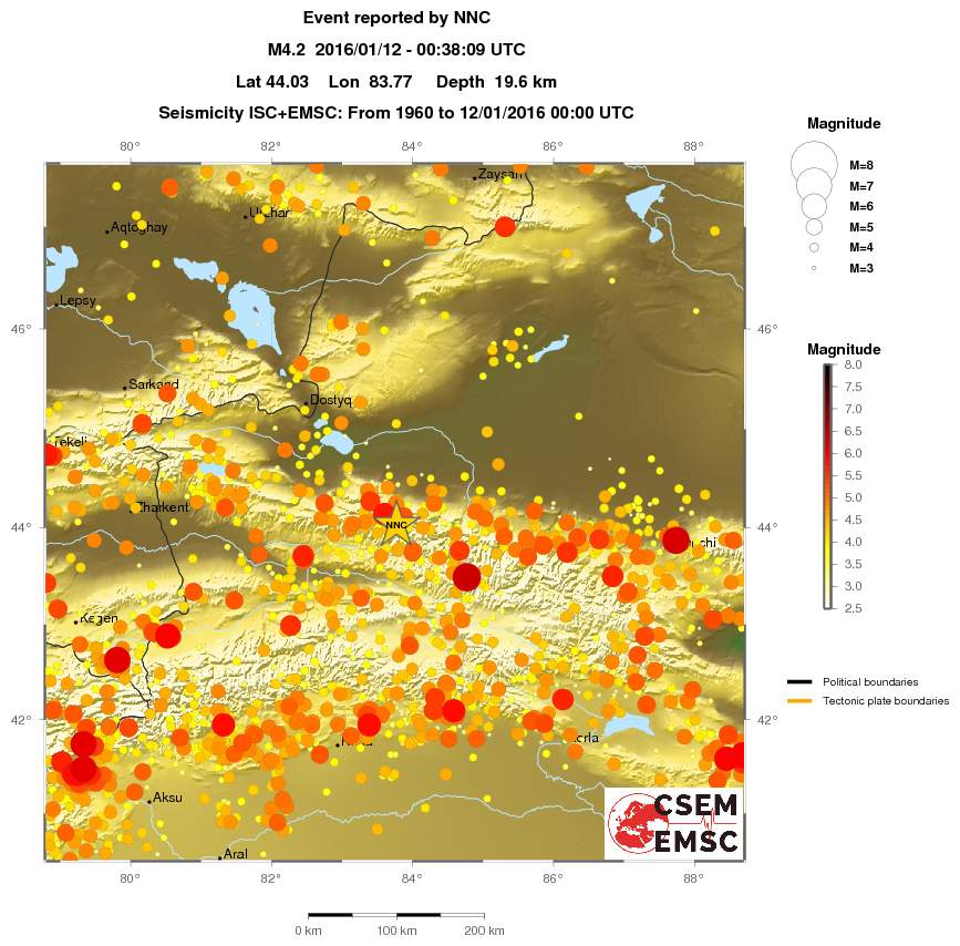 regional magnitude historical seismicity