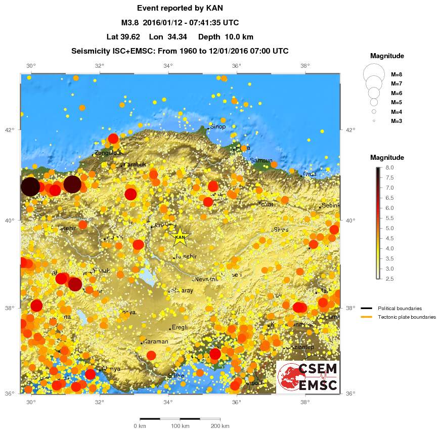 regional magnitude historical seismicity