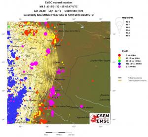 regional historical seismicity