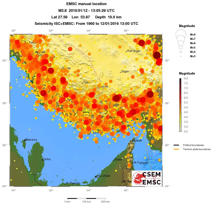 regional magnitude historical seismicity