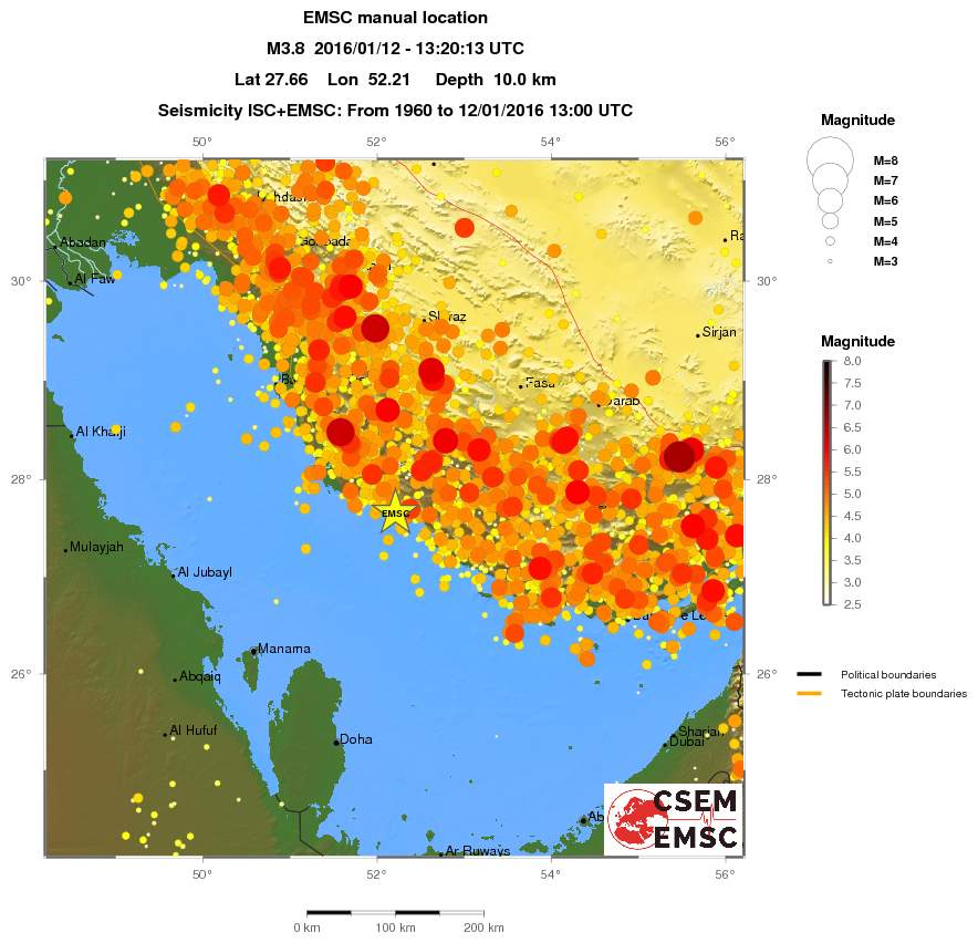 regional magnitude historical seismicity