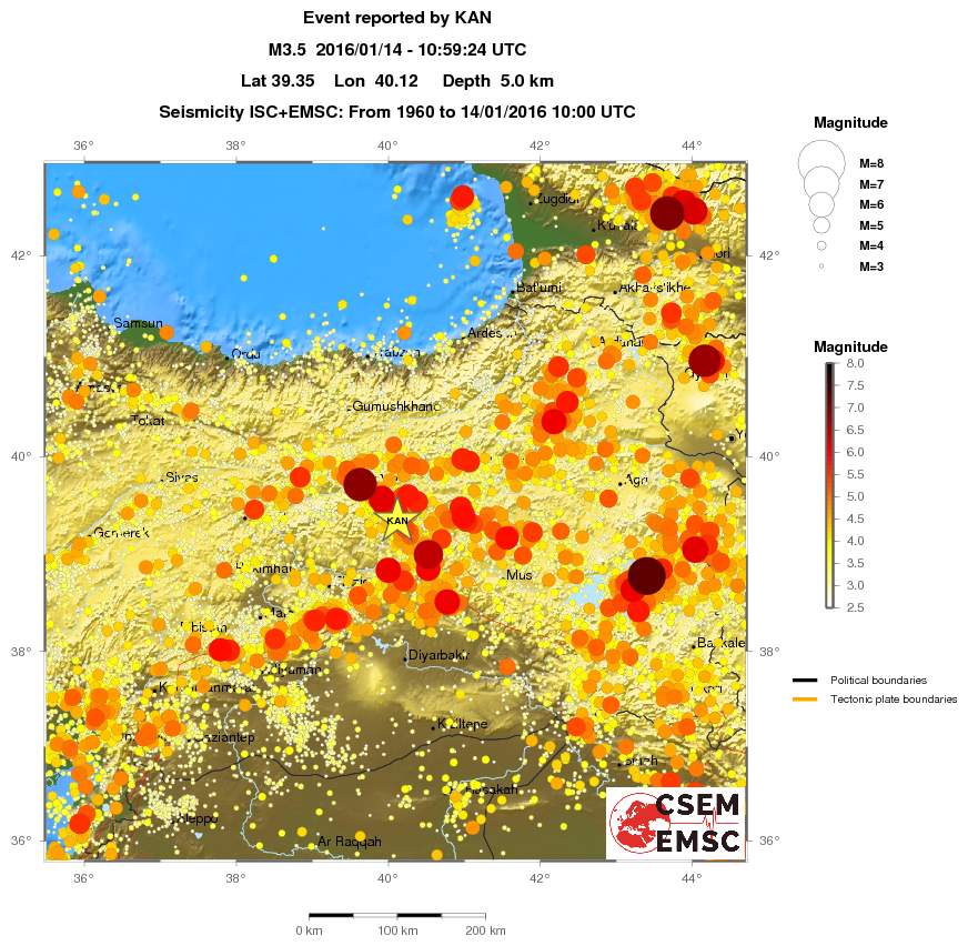 regional magnitude historical seismicity