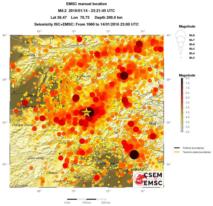 regional magnitude historical seismicity