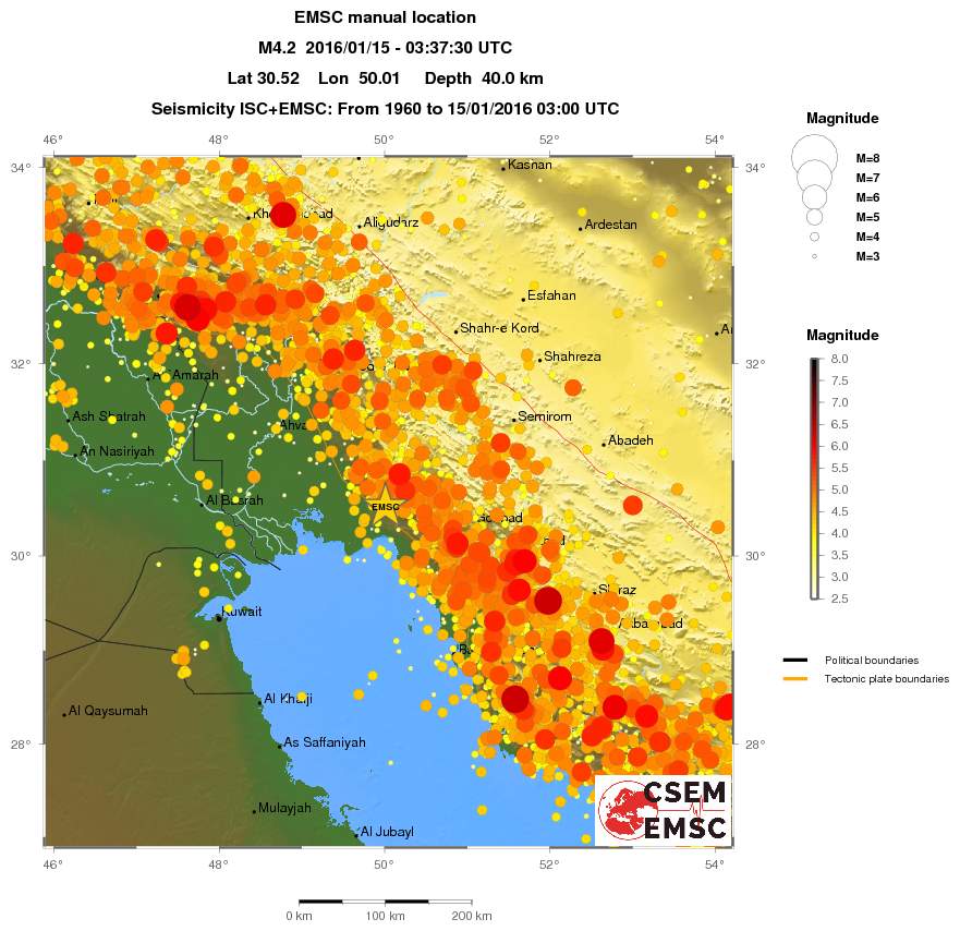 regional magnitude historical seismicity