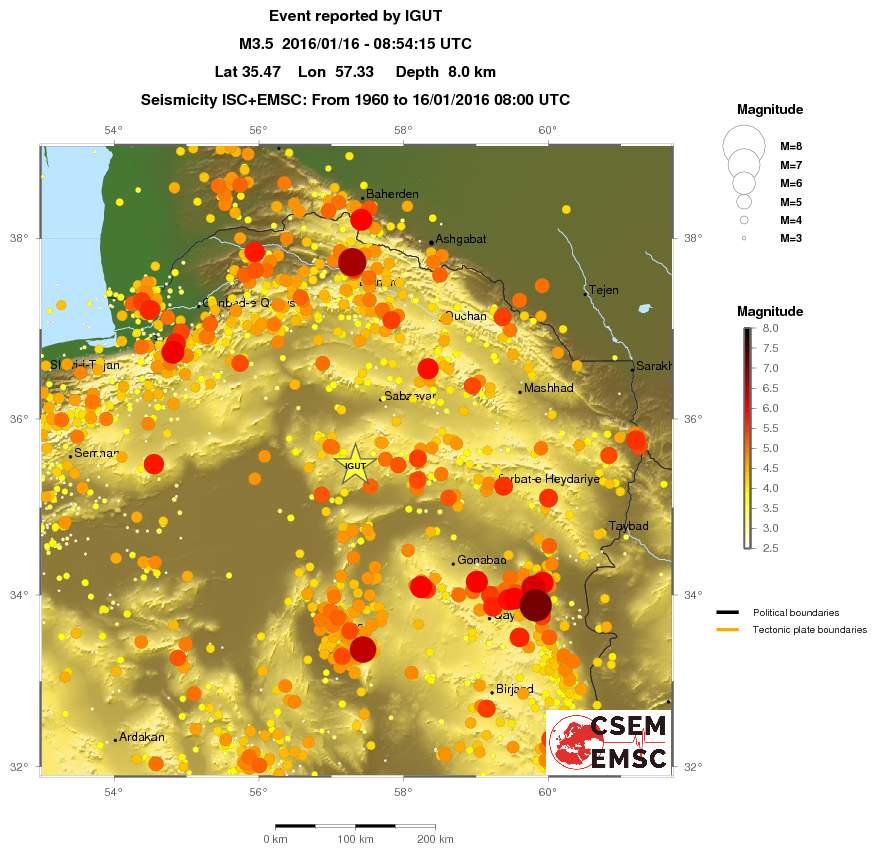 regional magnitude historical seismicity