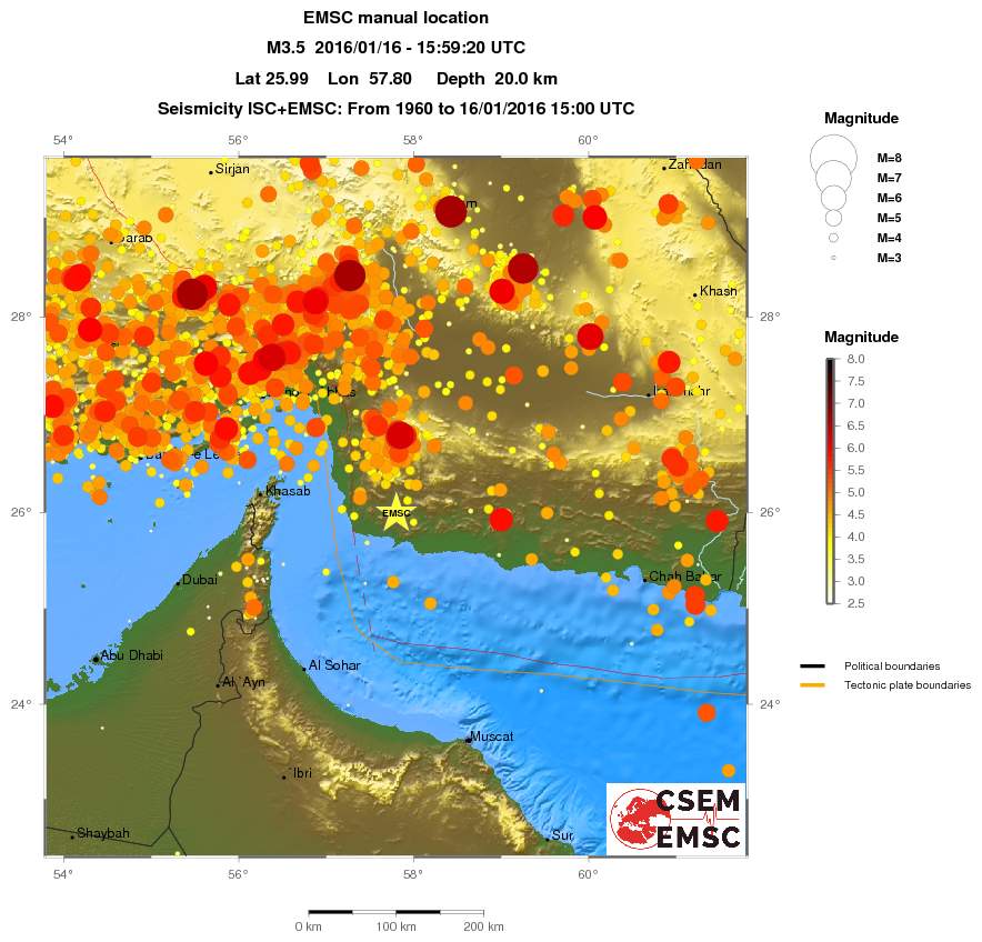 regional magnitude historical seismicity