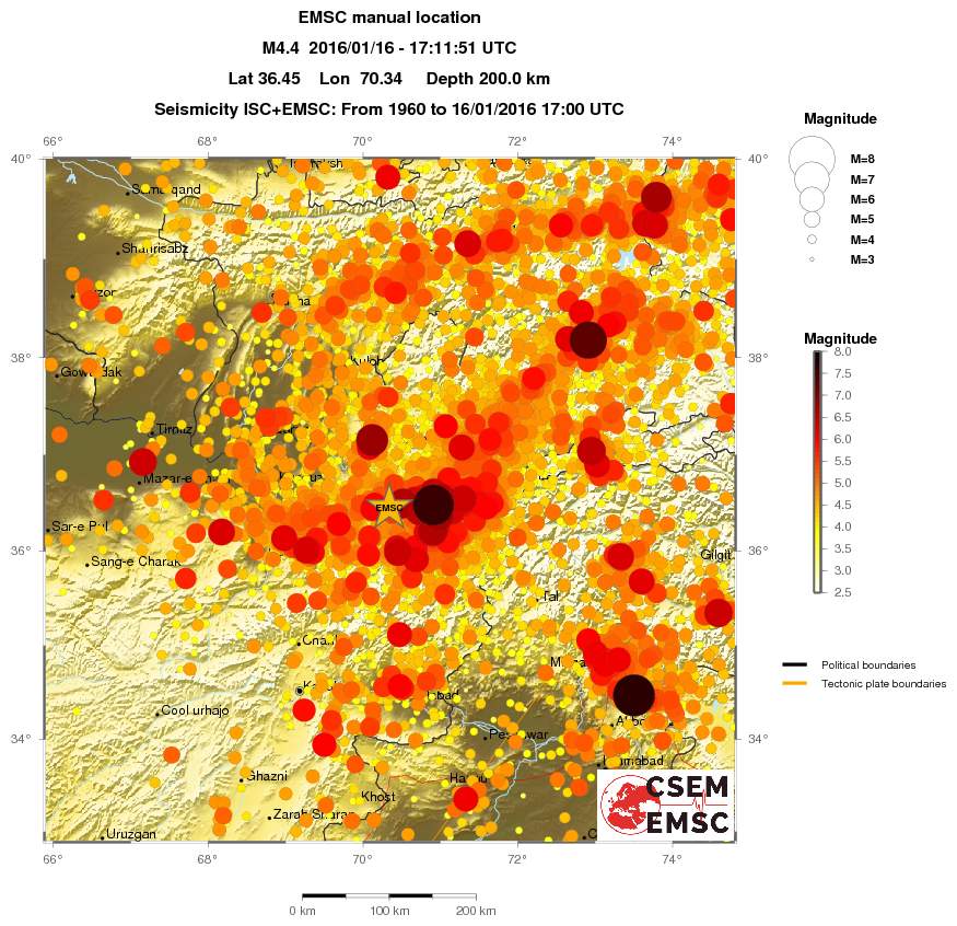 regional magnitude historical seismicity
