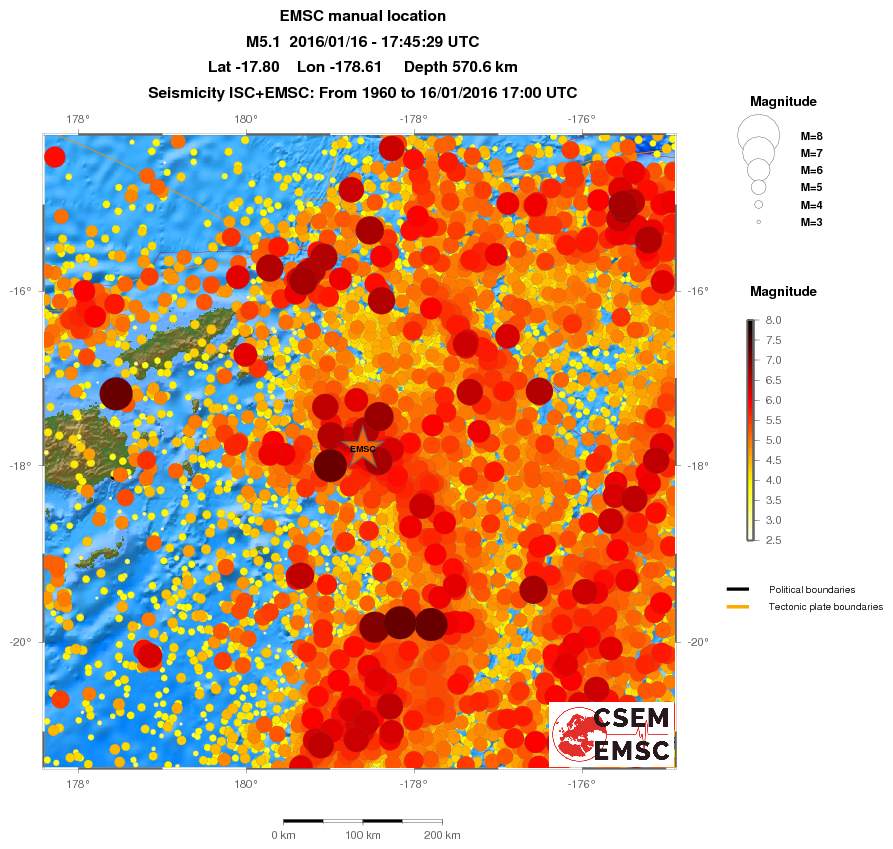 regional magnitude historical seismicity