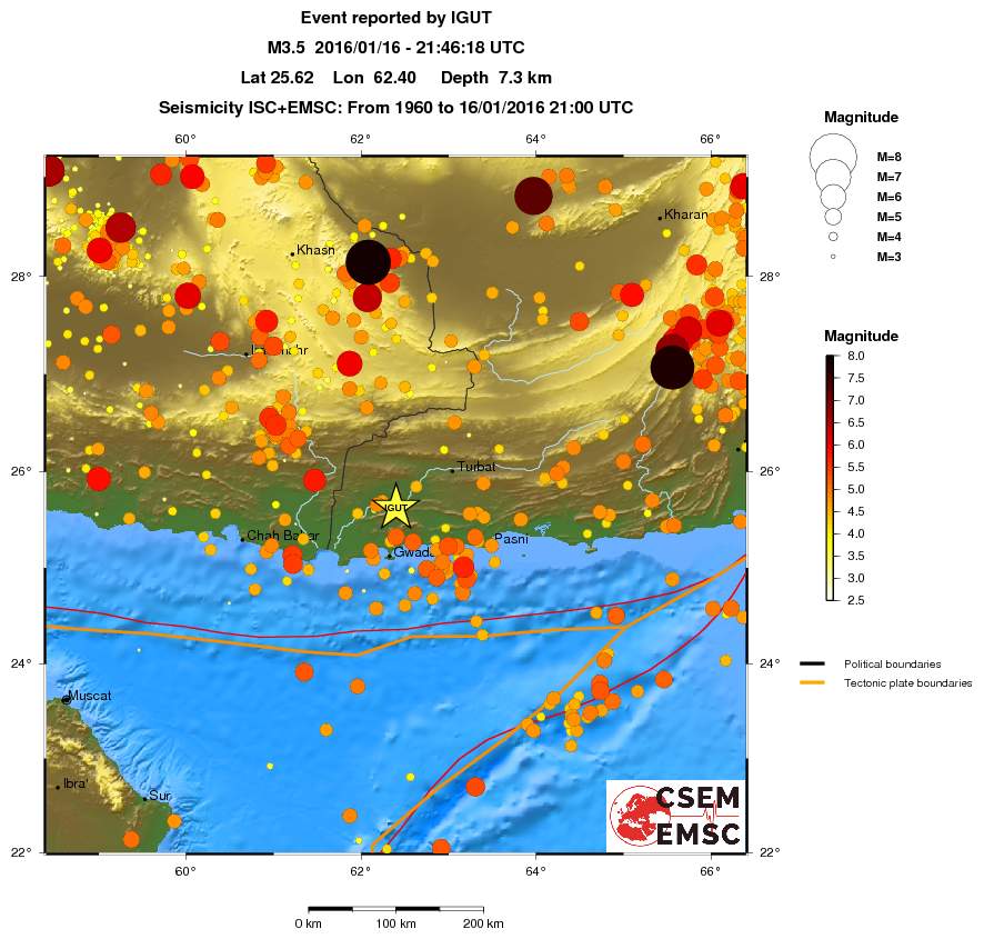regional magnitude historical seismicity