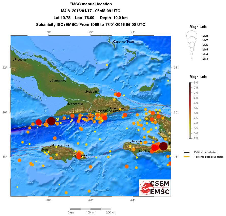 regional magnitude historical seismicity