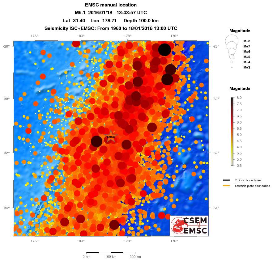 regional magnitude historical seismicity