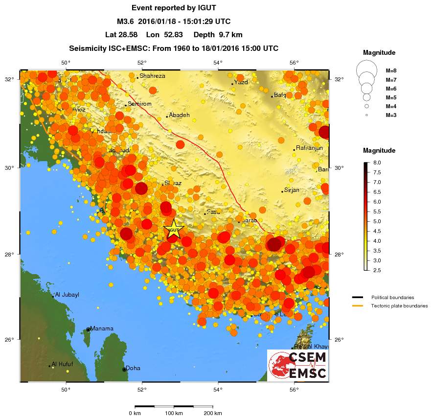 regional magnitude historical seismicity