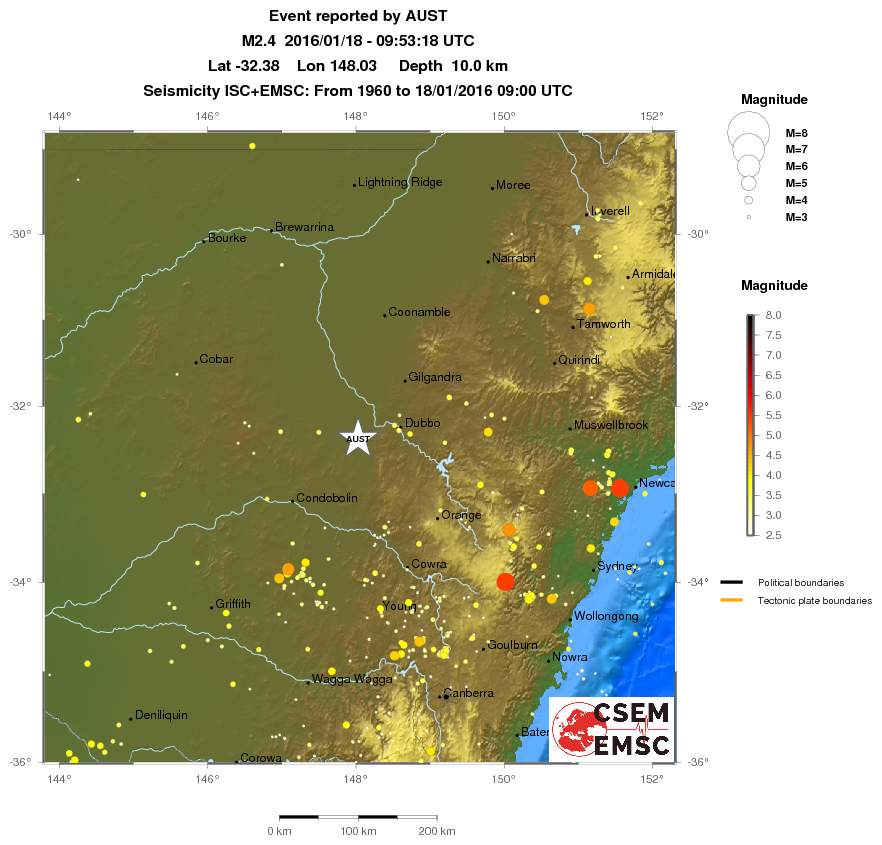 regional magnitude historical seismicity